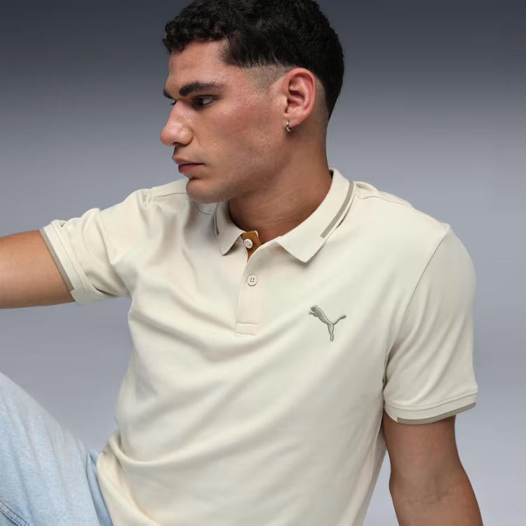 63413787 Puma Wardrobe Essentials Men's Contrast Polo T-shirt