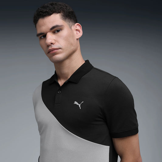 69390701 Puma Essentials Elevated Men's Slim Fit Colorblock Polo