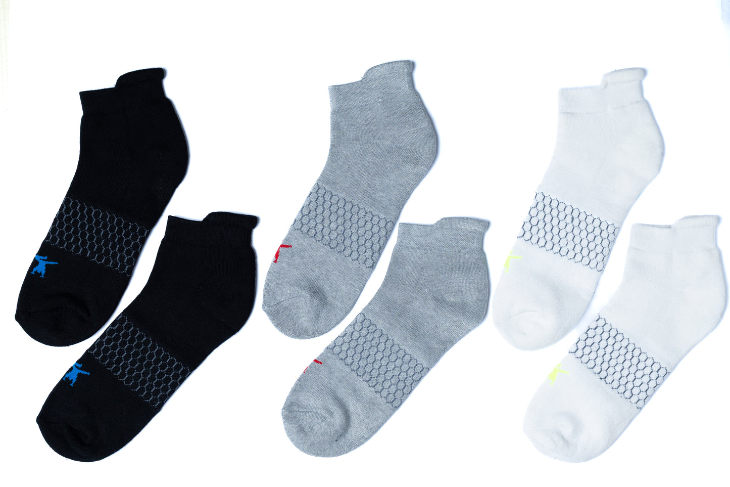 FL3PS009 Ankle Length Socks Tri-Pack • Honeycomb Arch Support System