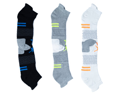 FL3PS010 Ankle Length Socks Tri-Pack • Honeycomb Arch Support System