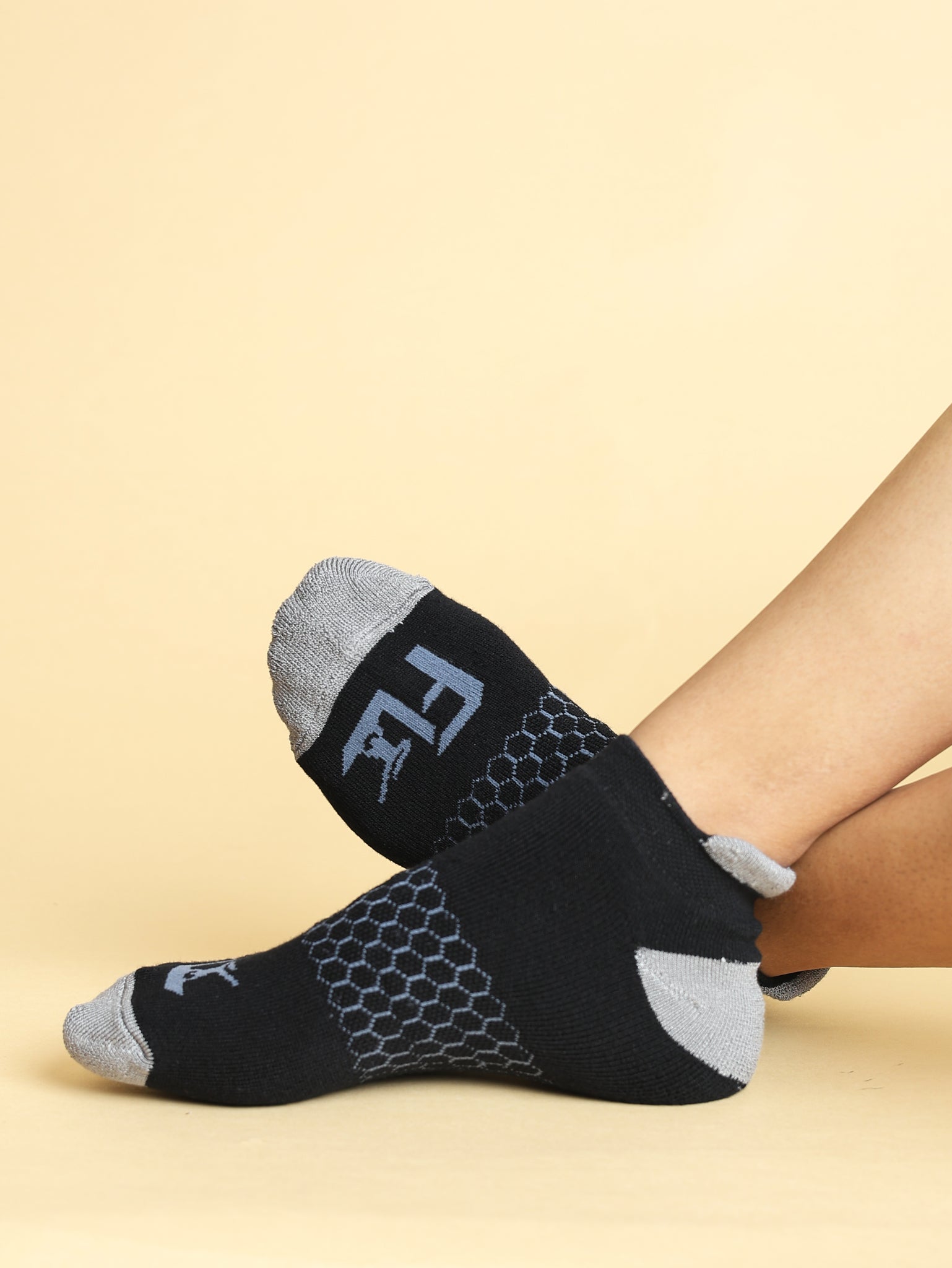 Black with Grey Dual Tone Sock FL3PS010