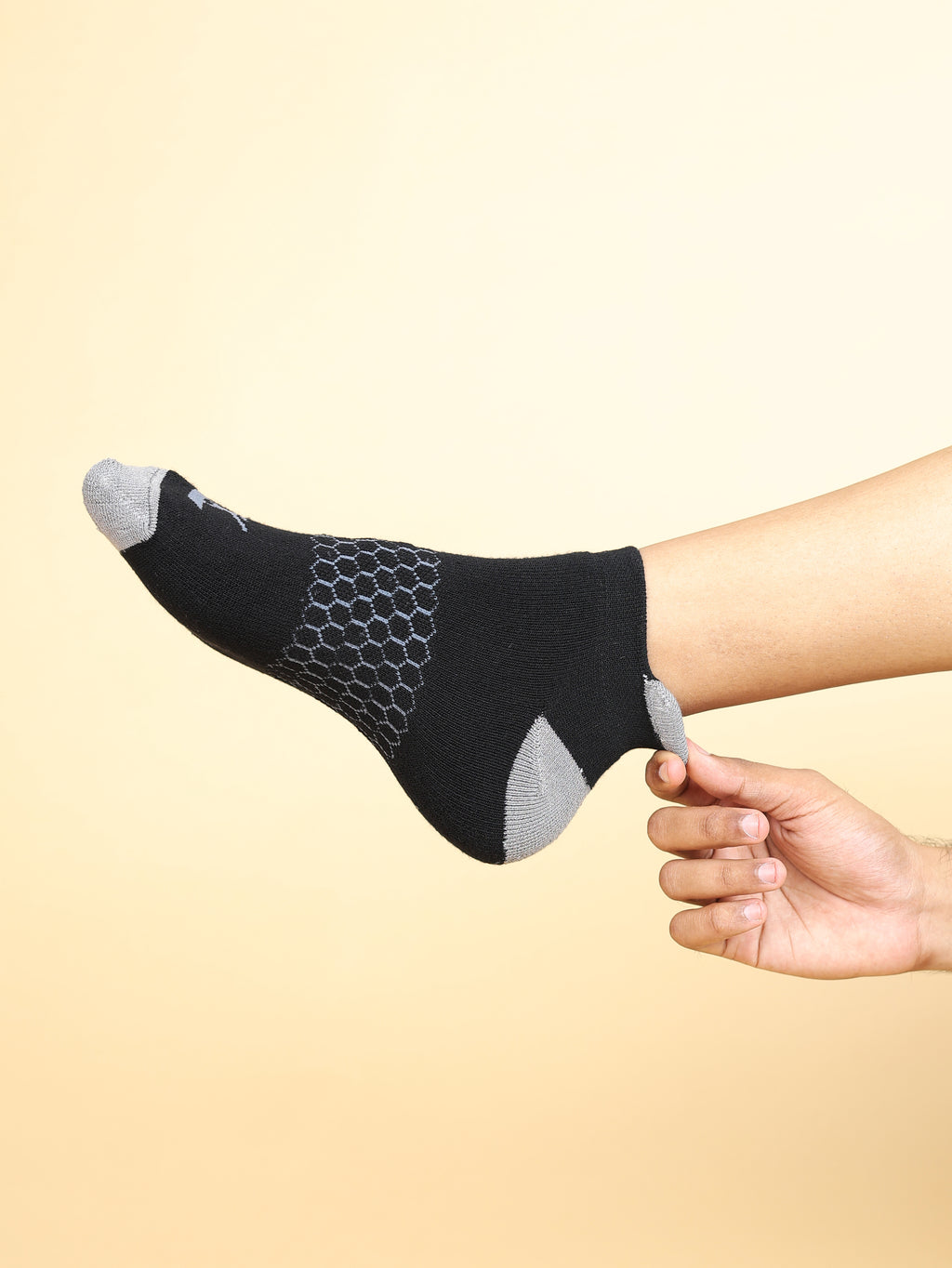 Black with Grey Dual Tone Sock FL3PS010