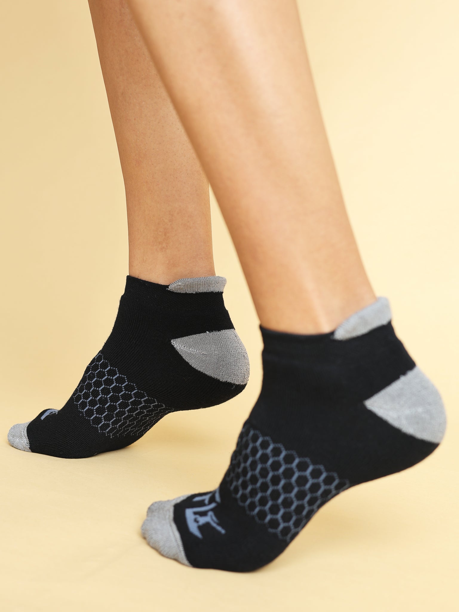 Black with Grey Dual Tone Sock FL3PS010
