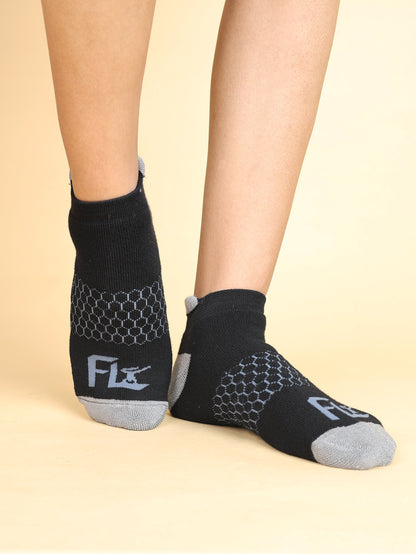 Black with Grey Dual Tone Sock FL3PS010