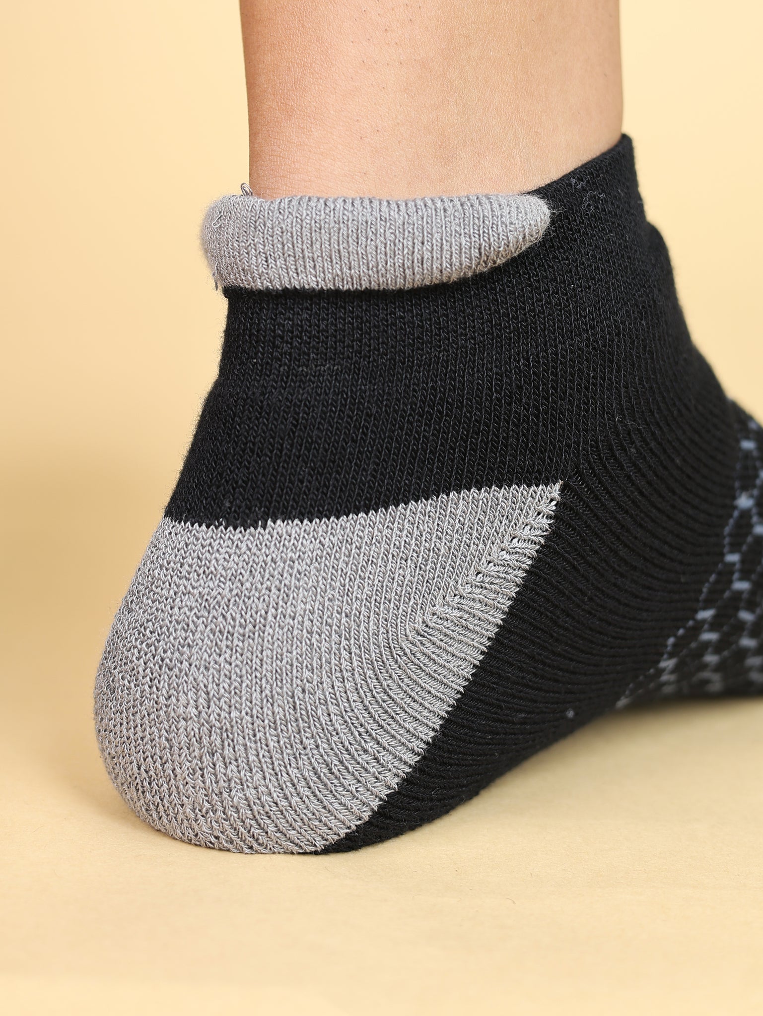 Black with Grey Dual Tone Sock FL3PS010