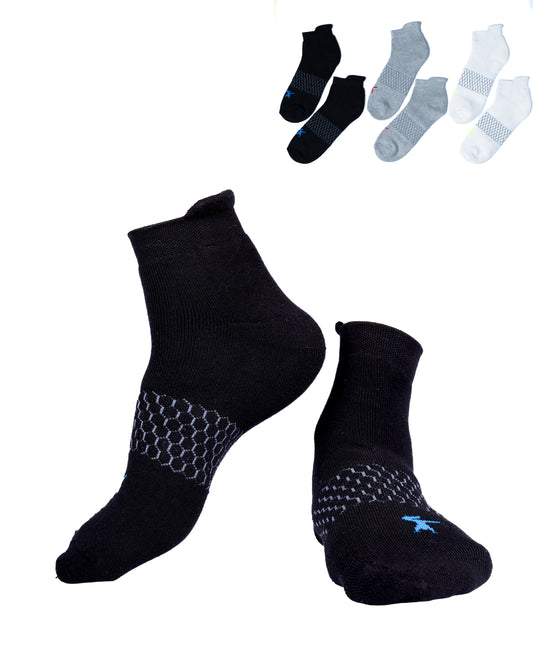 FL3PS009 Ankle Length Socks Tri-Pack • Honeycomb Arch Support System