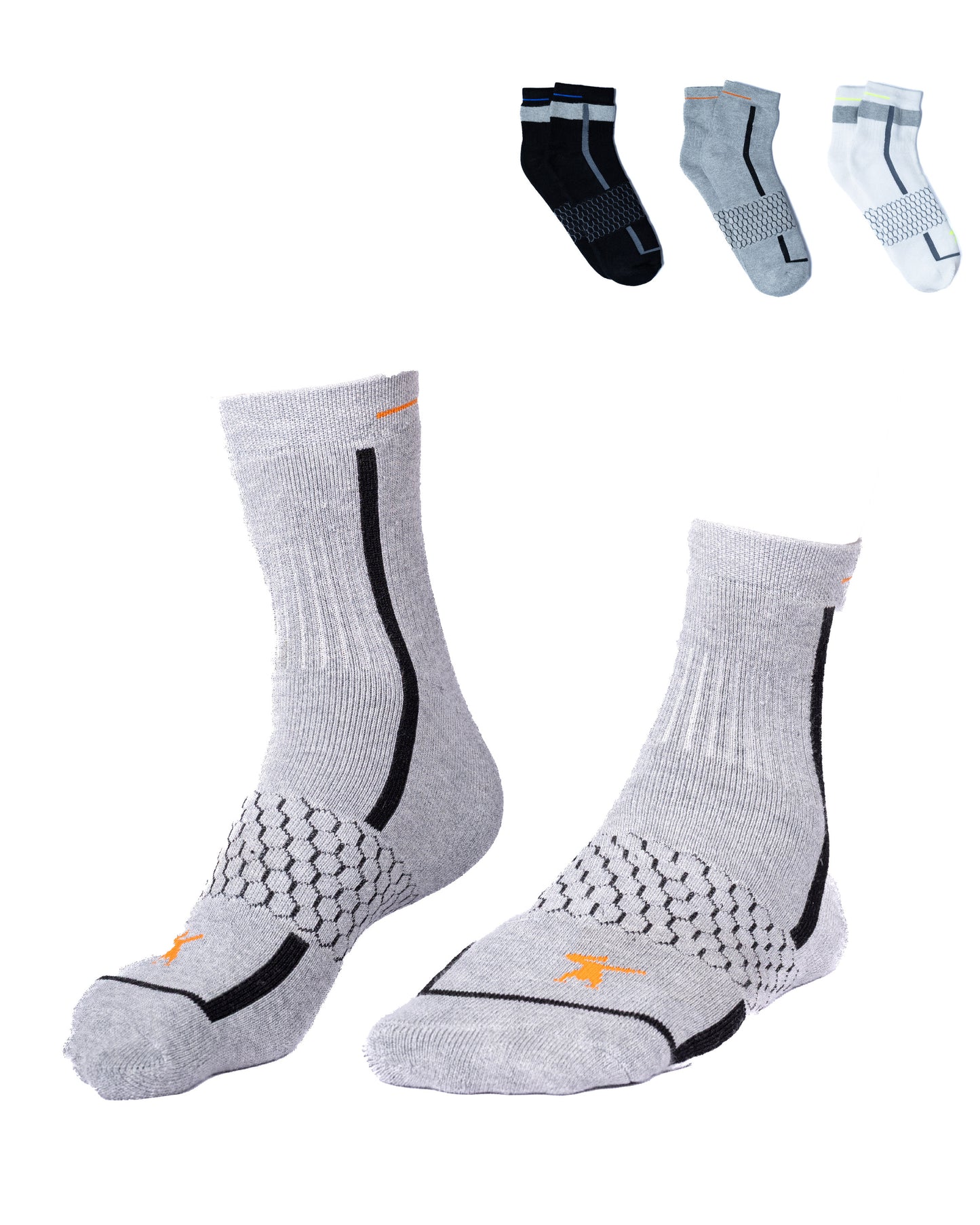 FL3PS007 Full Length Socks Tri-Pack • Honeycomb Arch Support System