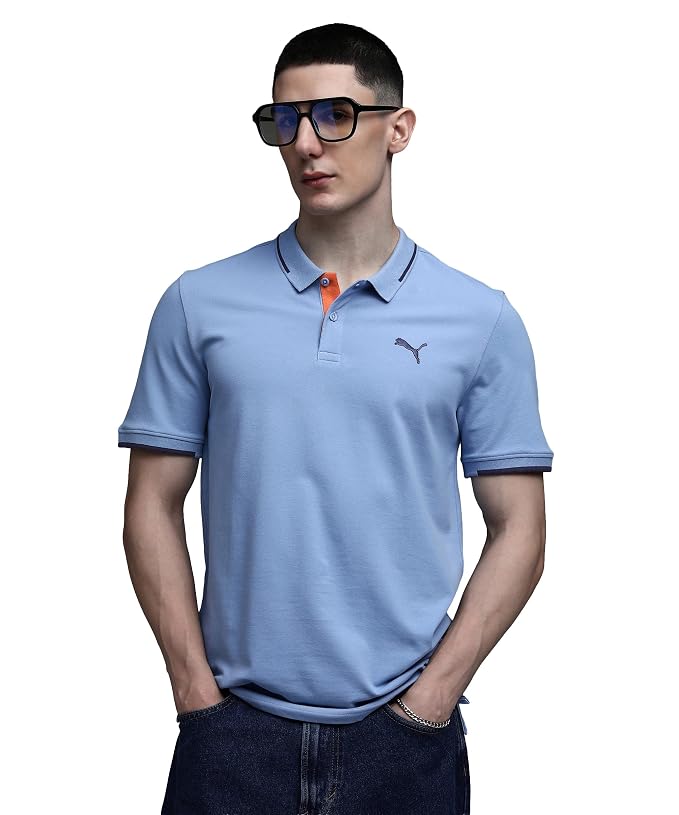 63413736 WARDROBE ESS Contrast Placket Polo Chamb