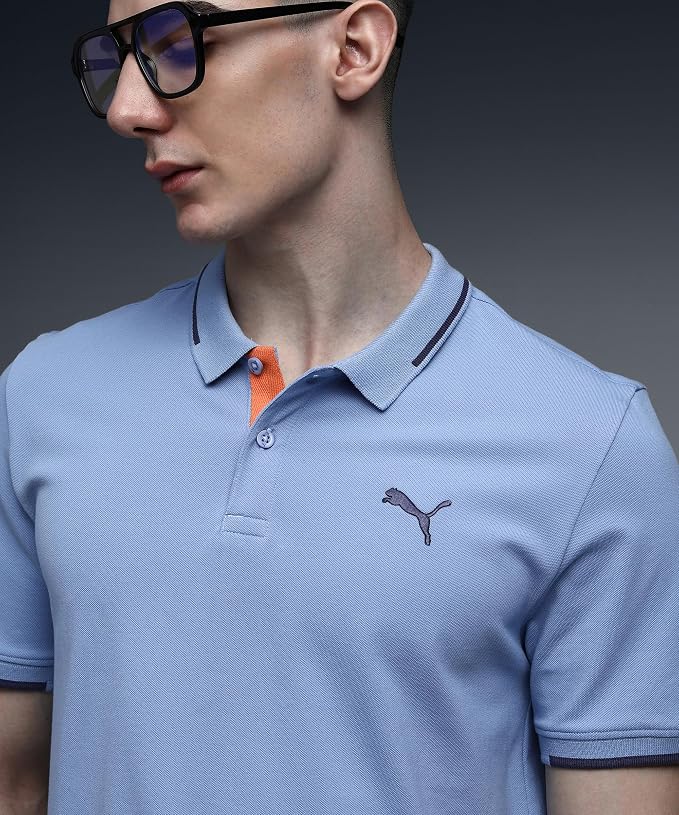 63413736 WARDROBE ESS Contrast Placket Polo Chamb