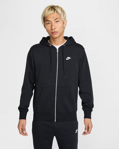 FN3885-010 Nike Club Men's Full-Zip French Terry Hoodie