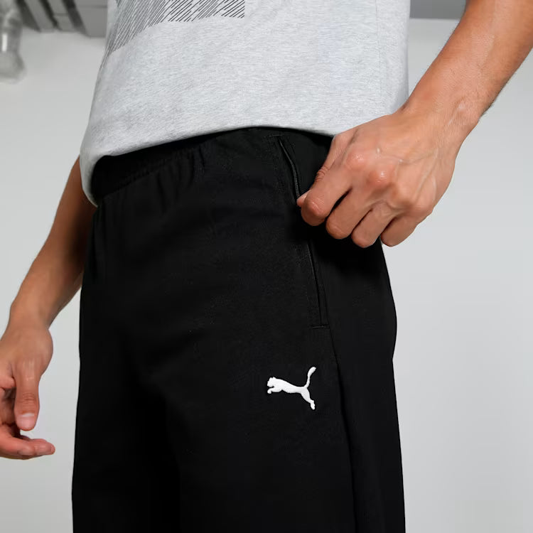 68704001 ESS Zippered Jersey Pants op PUMA Black-S