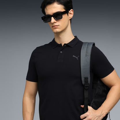 69128299 Basic Puma Logo Polo PUMA Black-Cool