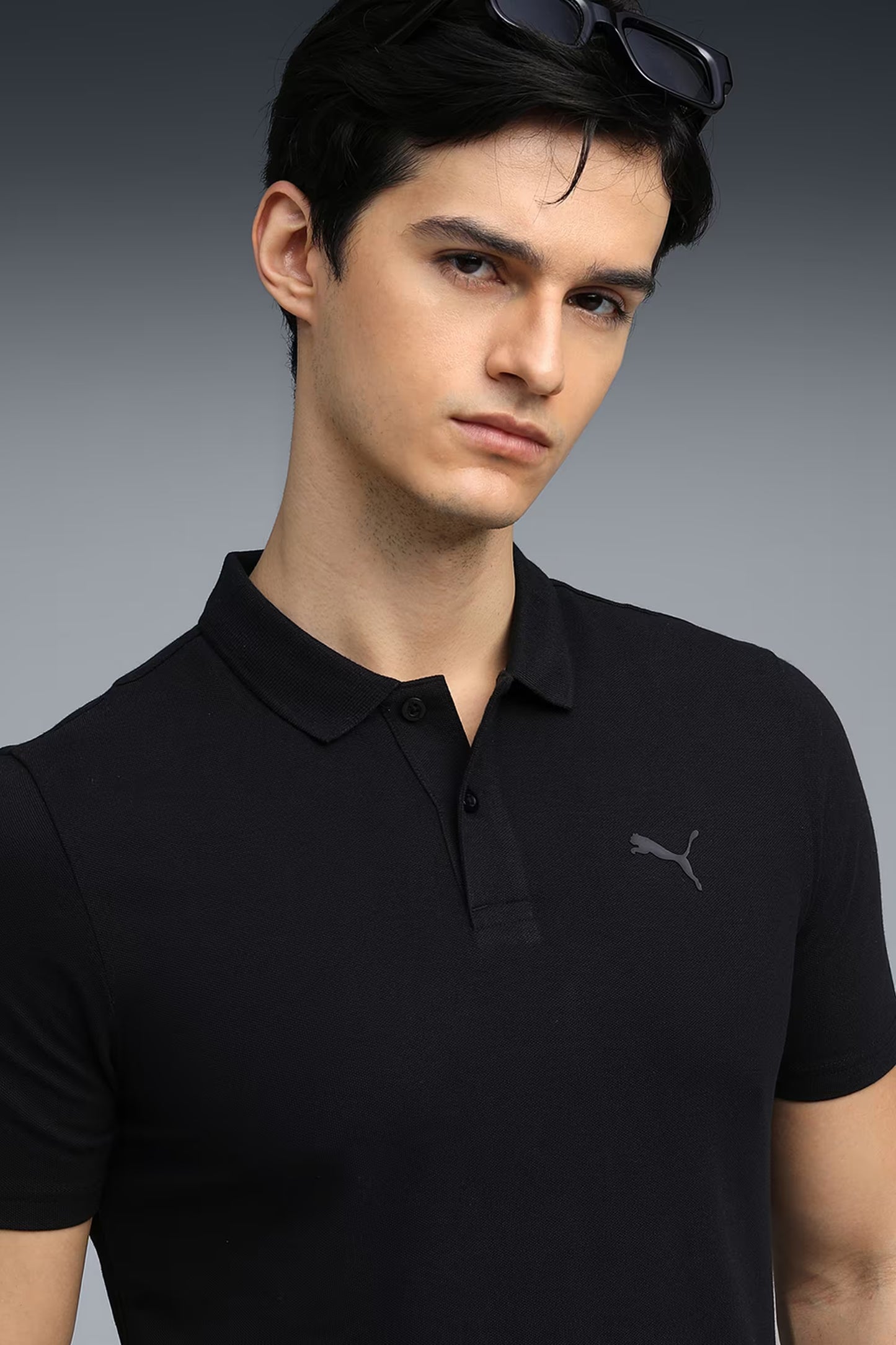 69128299 Basic Puma Logo Polo PUMA Black-Cool