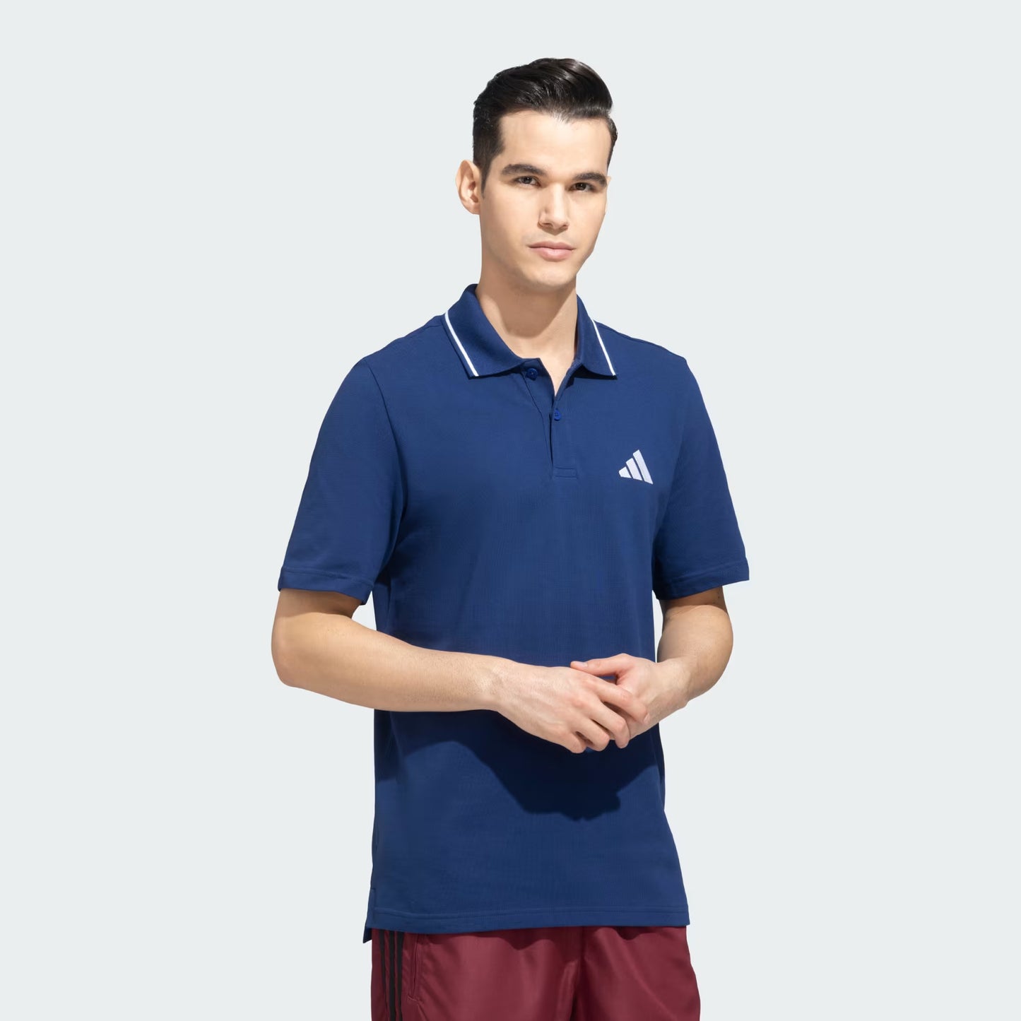 KE1762 Adidas Small Logo Pique Polo Shirt