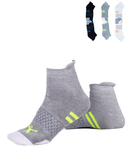 FL3PS010 Ankle Length Socks Tri-Pack • Honeycomb Arch Support System