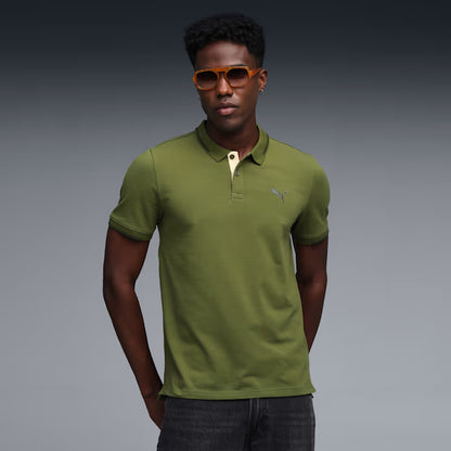 63413733 Puma Wardrobe Essentials Men's Contrast Polo T-shirt