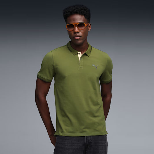 63413733 Puma Wardrobe Essentials Men's Contrast Polo T-shirt