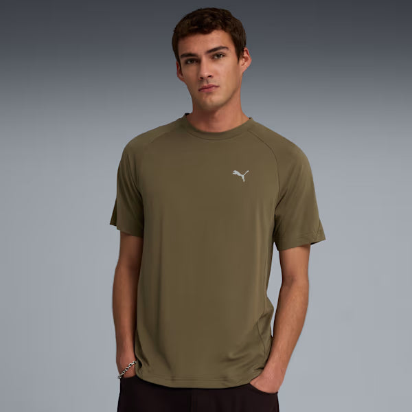 69218981 EVOSTRIPE Tee Loden Green